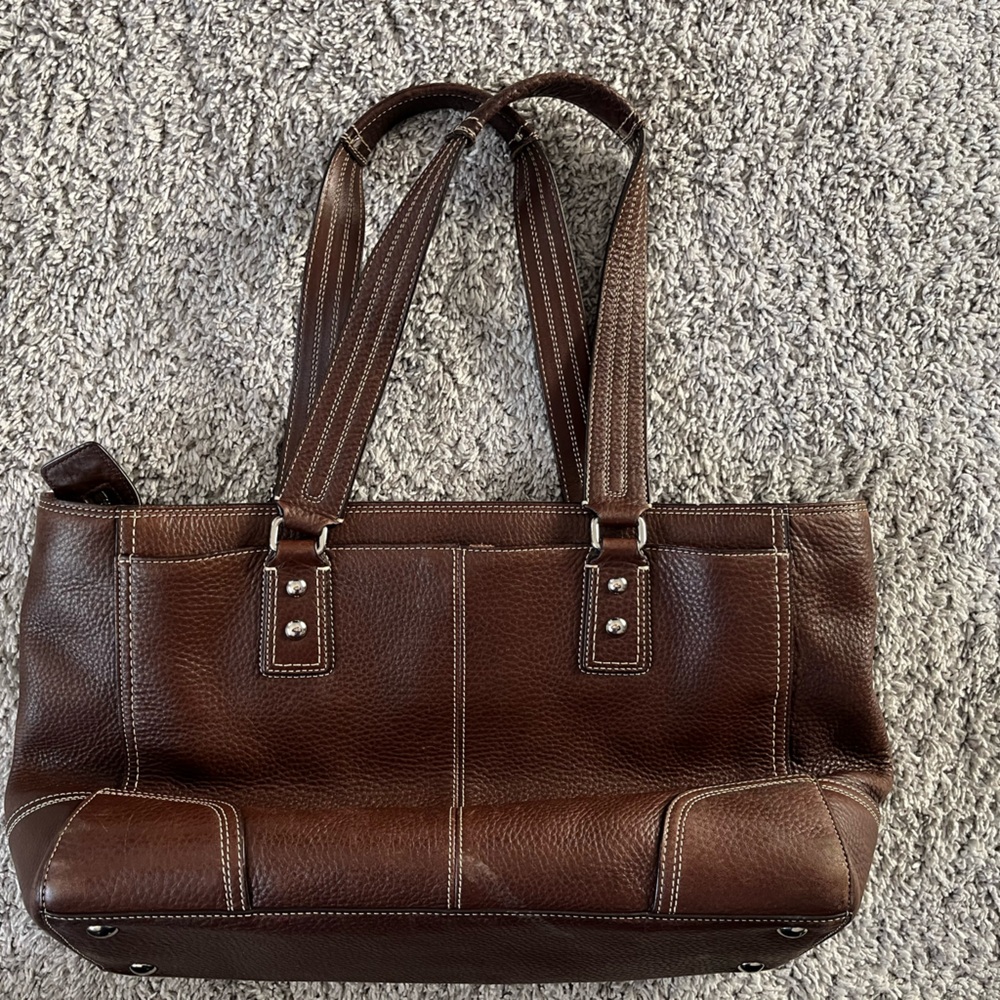 Coach Dark Brown Leather Handbag - Picture 2 of 9